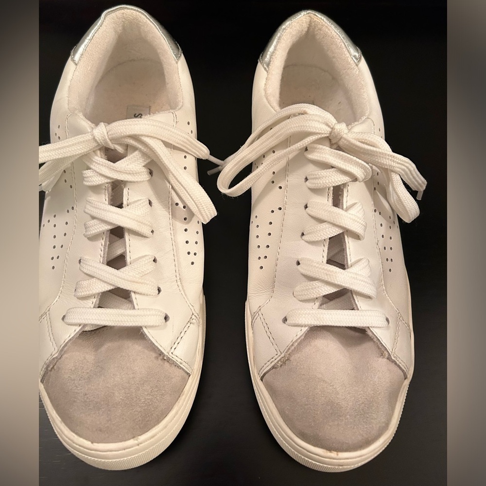 Steve Madden Rezume Sneakers, White Leather Upper Suede Accents Women's 9.5 - Picture 7 of 10